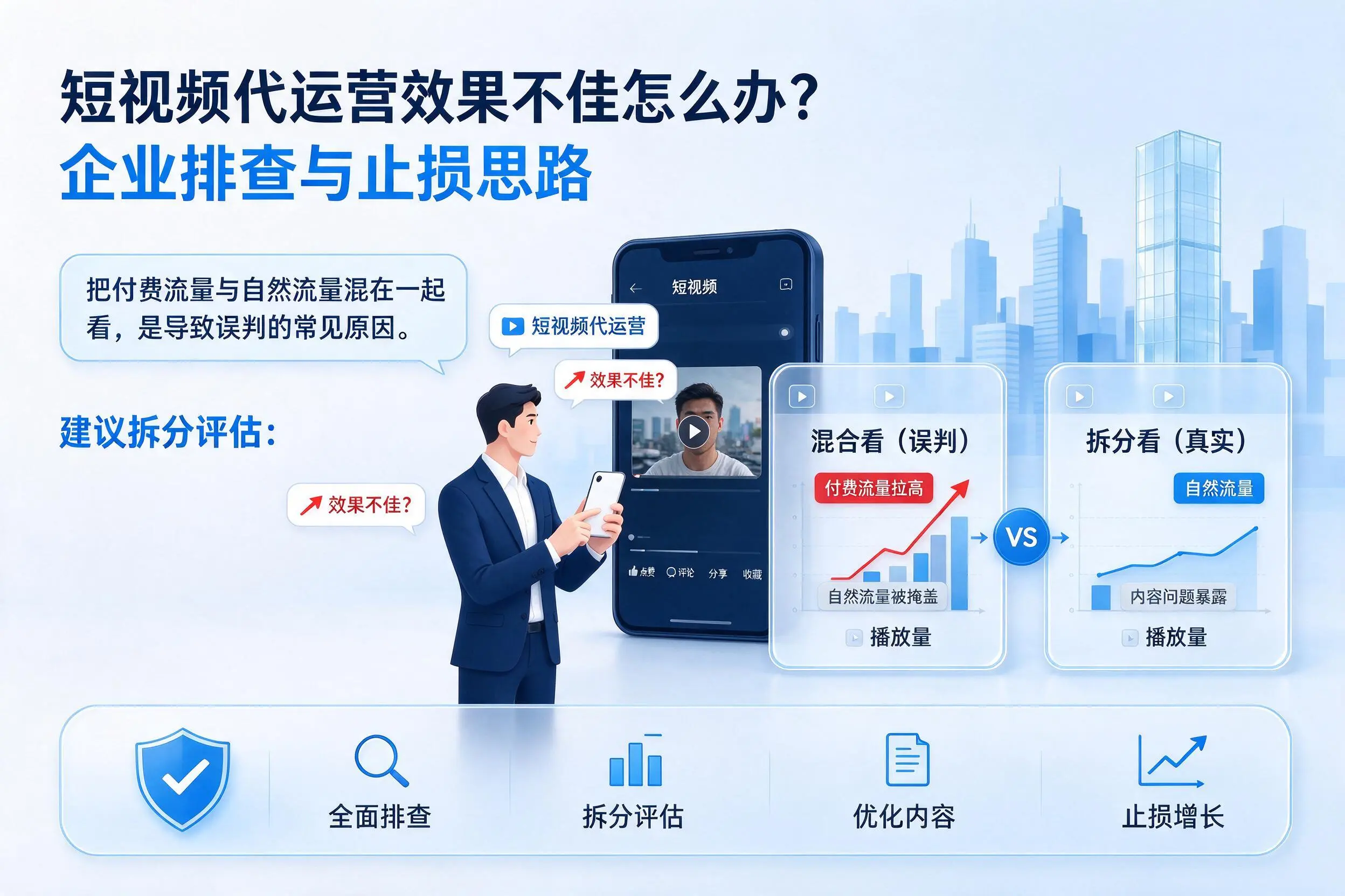 短视频代运营效果不佳怎么办？濮阳企业排查与止损思路