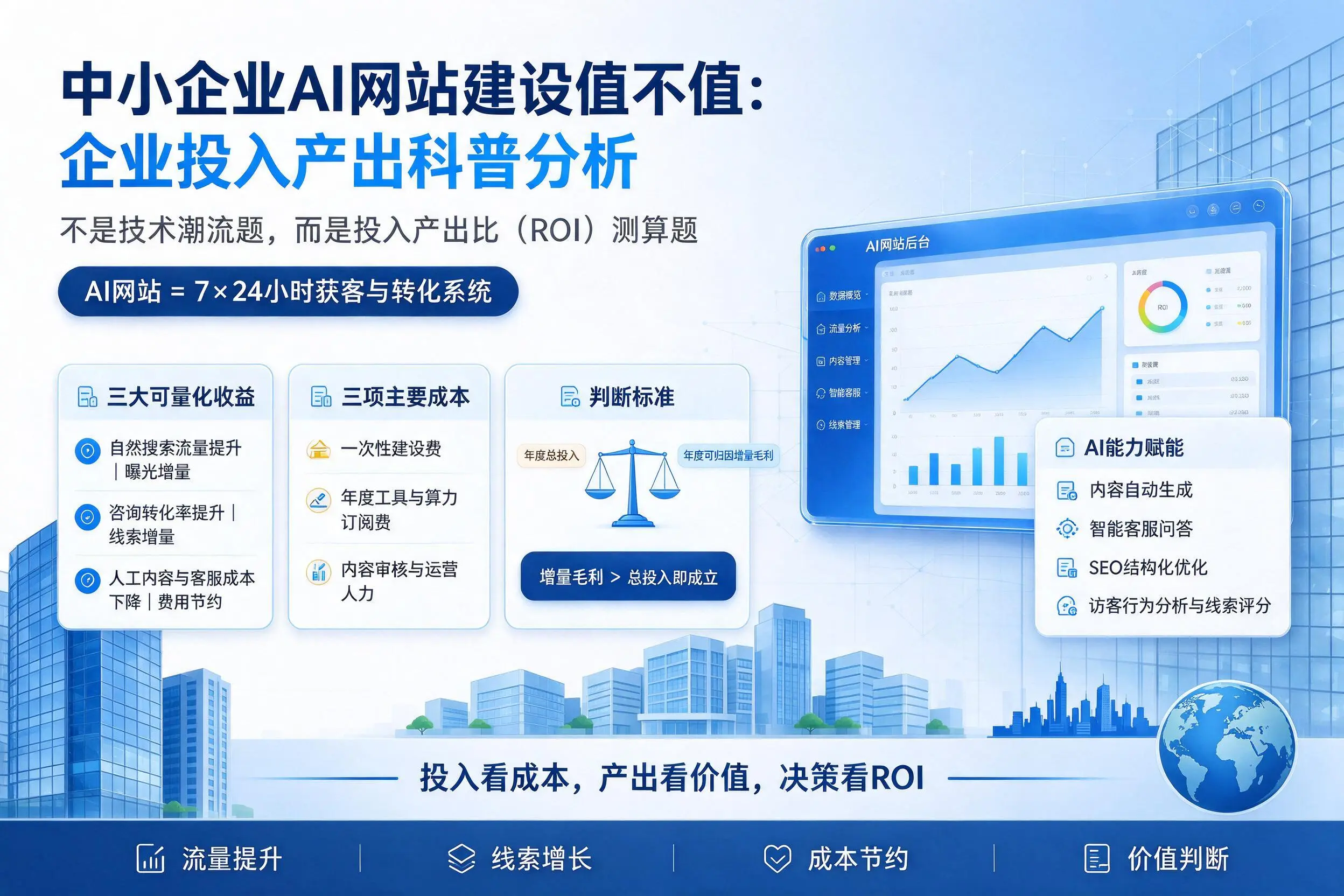 中小企业AI网站建设值不值：濮阳企业投入产出科普分析