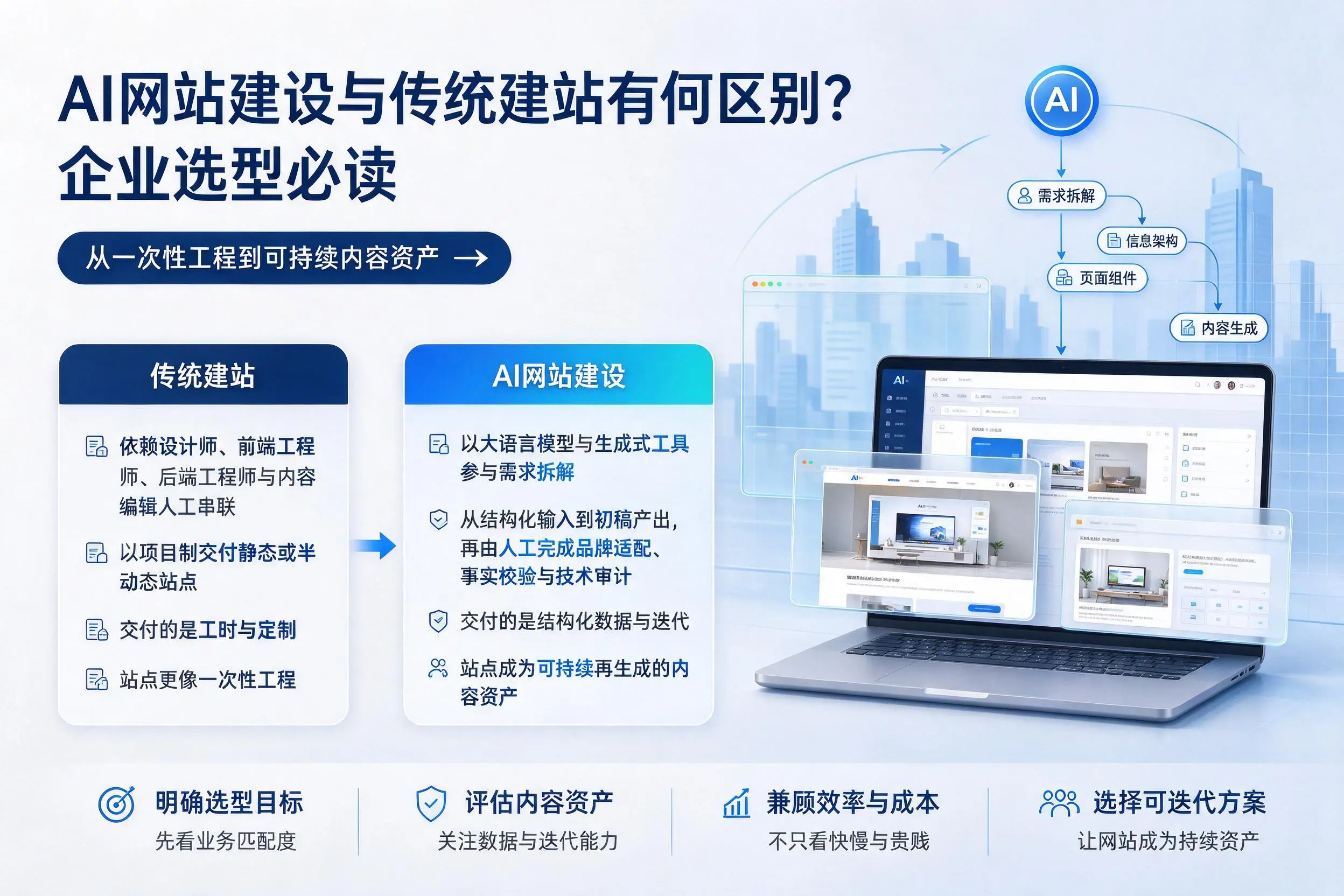 AI网站建设与传统建站有何区别？濮阳企业选型必读