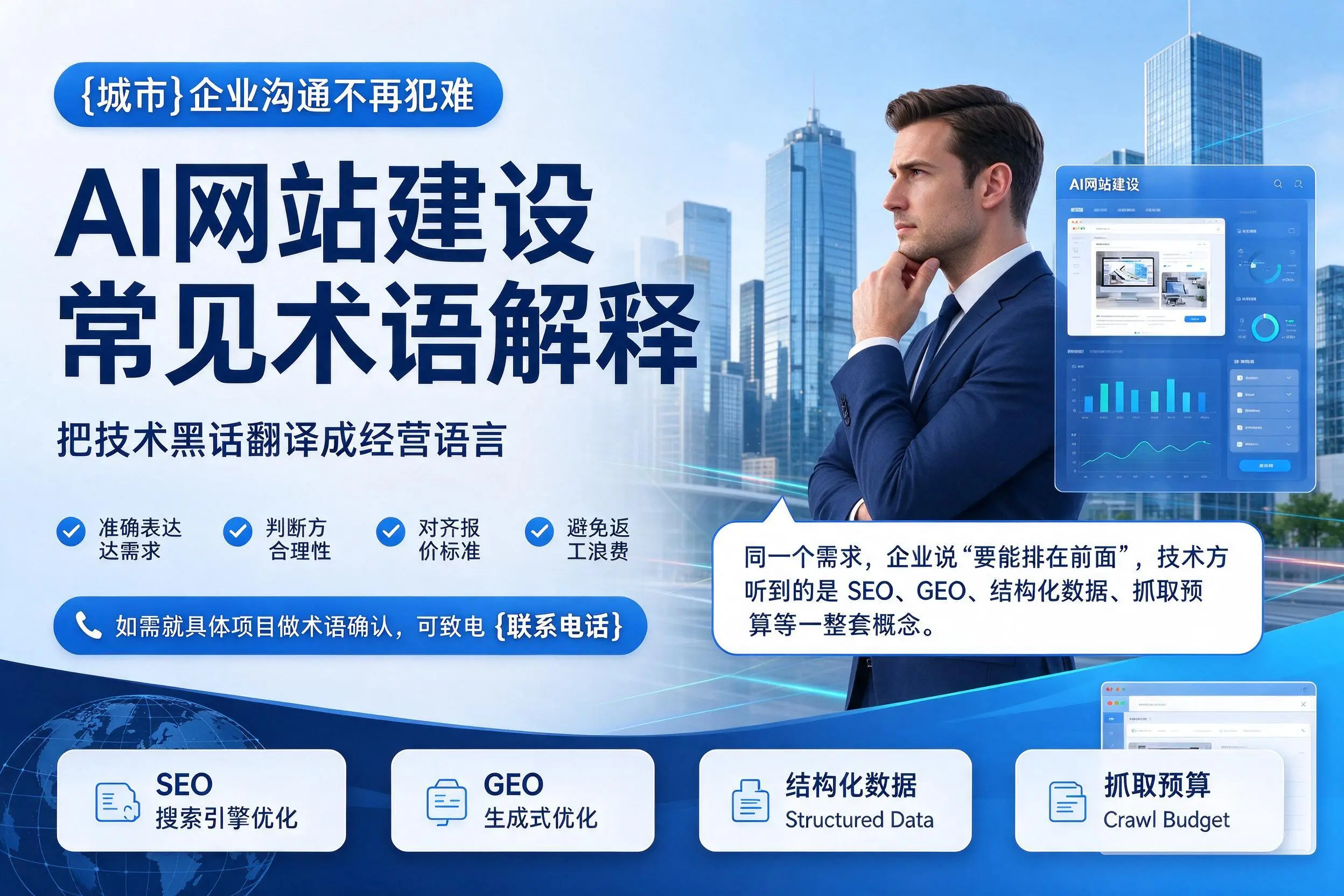 AI网站建设常见术语解释,濮阳企业沟通不再犯难