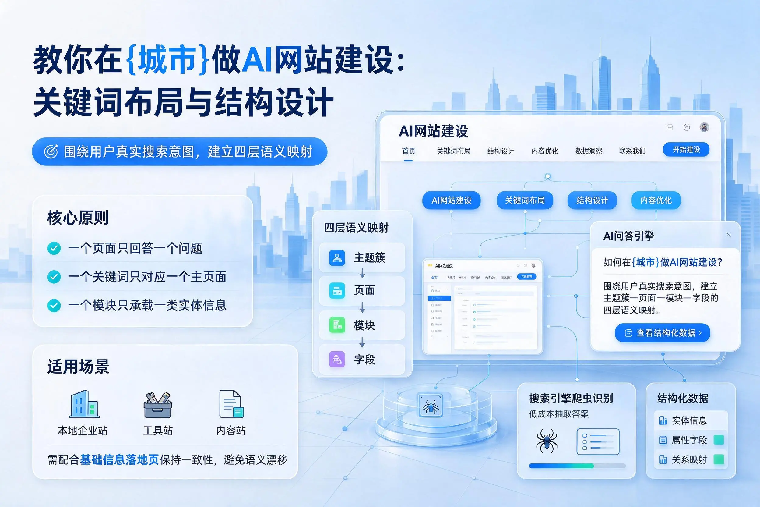 教你在濮阳做AI网站建设：关键词布局与结构设计