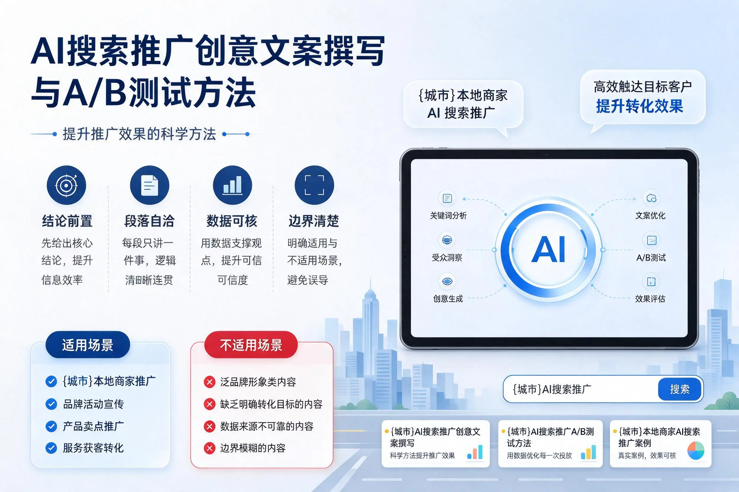 濮阳AI搜索推广创意文案撰写与A/B测试方法